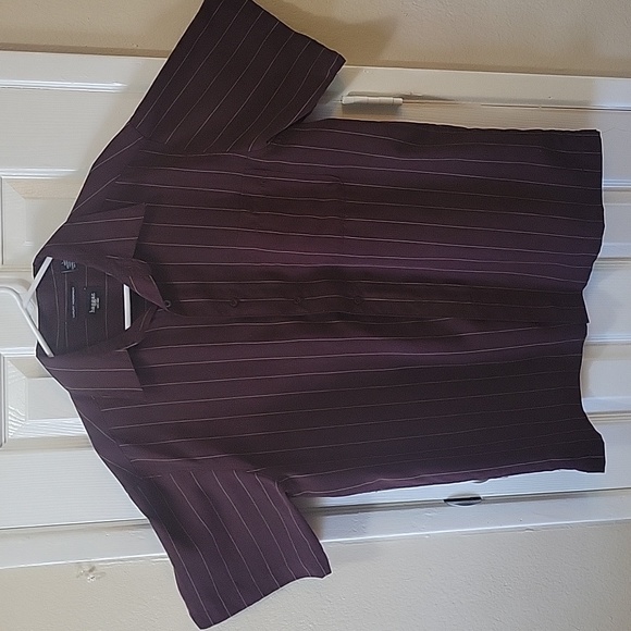 Haggar Shirts Haggar Dark Burgundy Dress Shirt Size L Poshmark